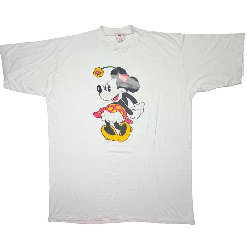 Vintage 80s Disney Gear Minnie Mouse T-Shirt 2XL USA Single Stitch Nightshirt